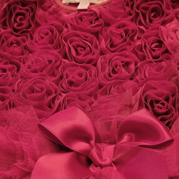 NWT adorable deep red onesie/bodysuit with rose design - Picture 3 of 6